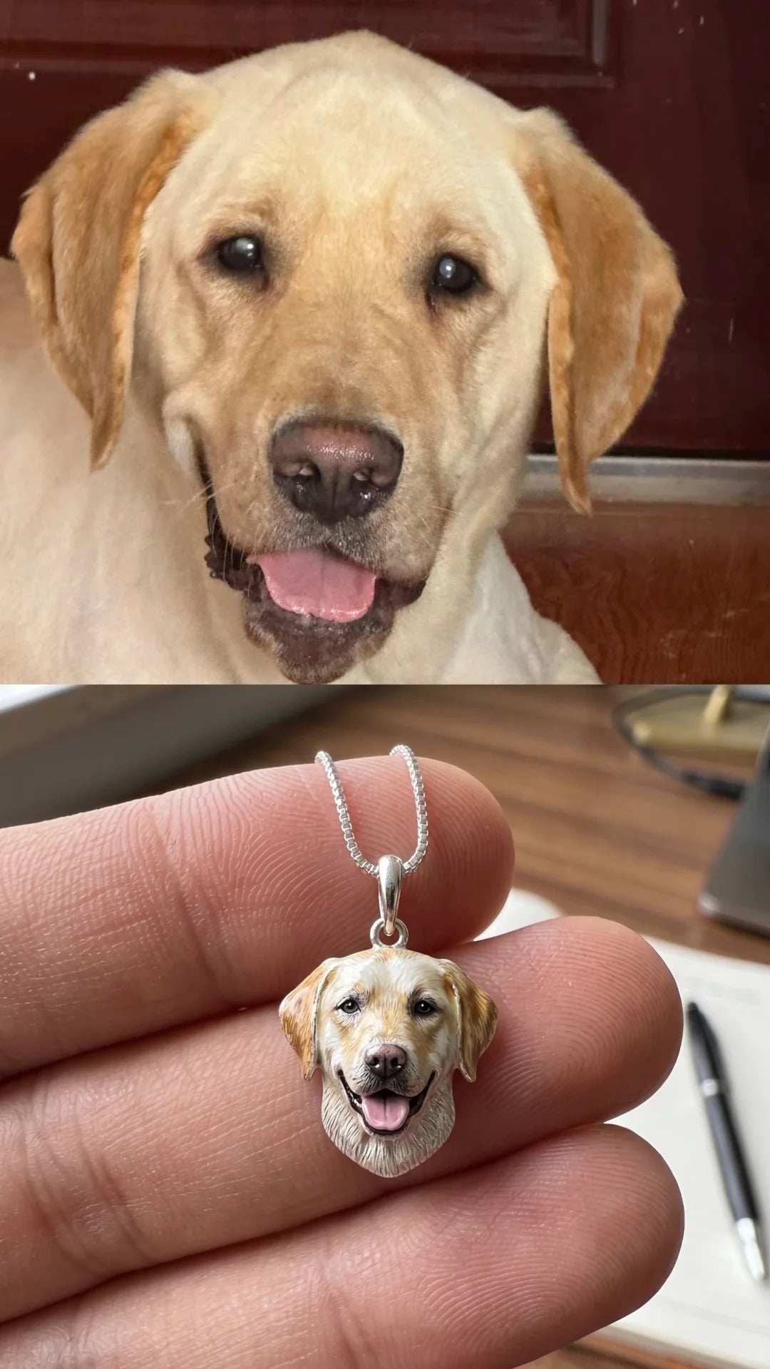 Custom Pet Portrait Necklace