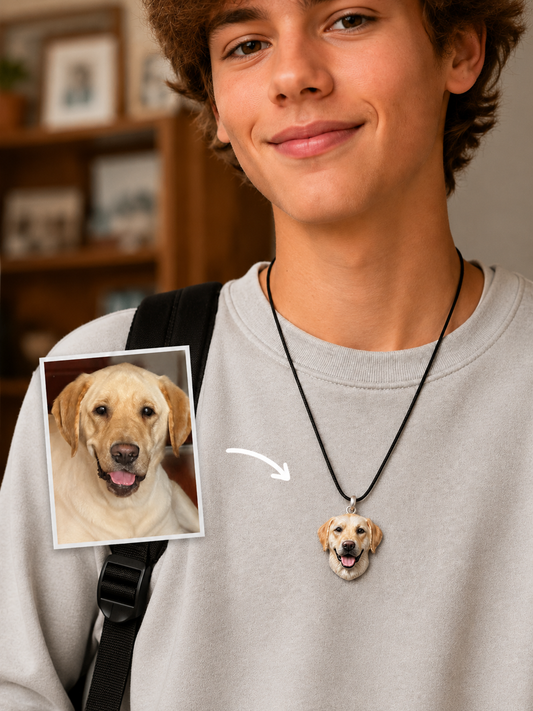 Custom Pet Portrait Necklace