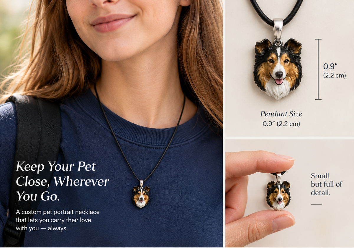 Custom Pet Portrait Necklace