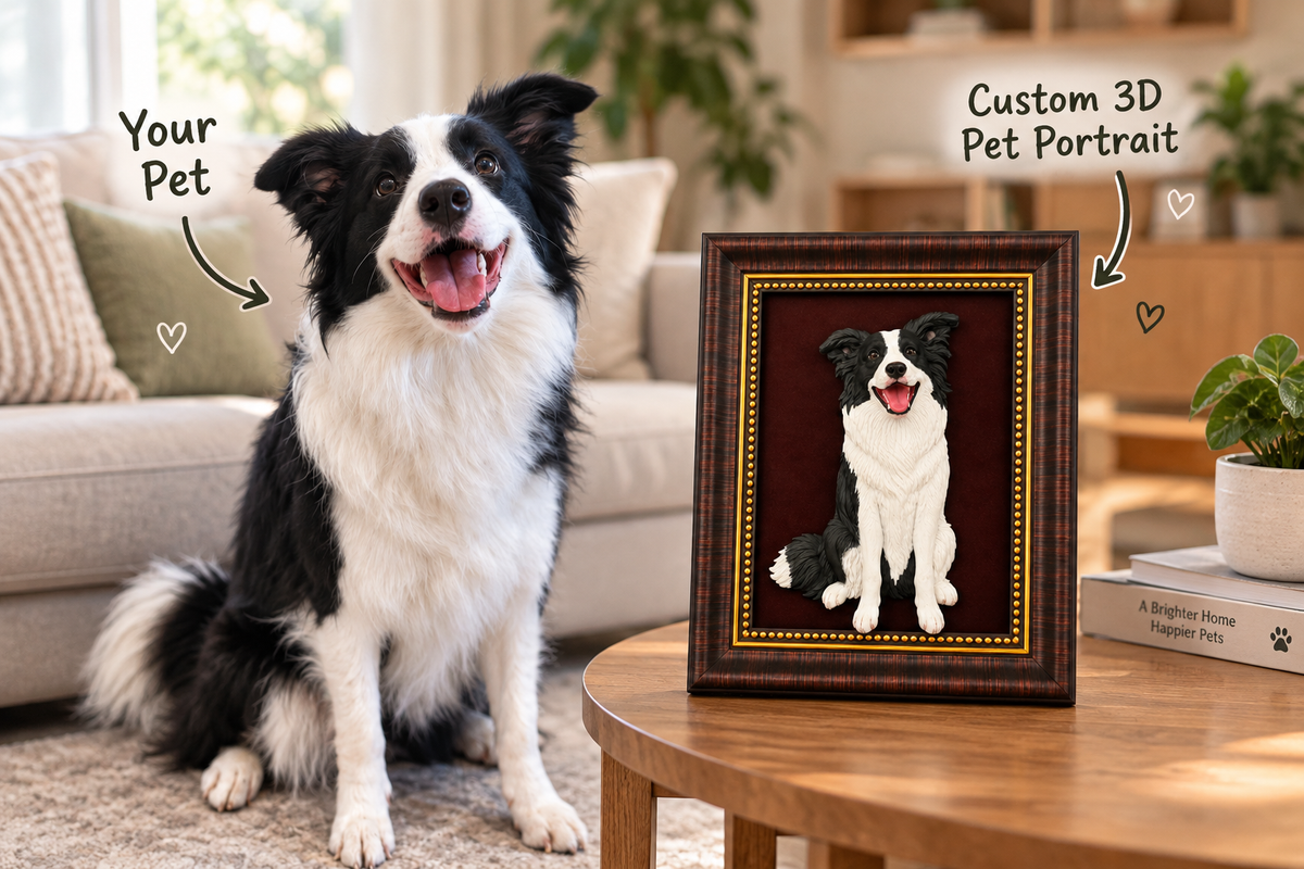 Custom 3D Pet Portrait From Your Photos