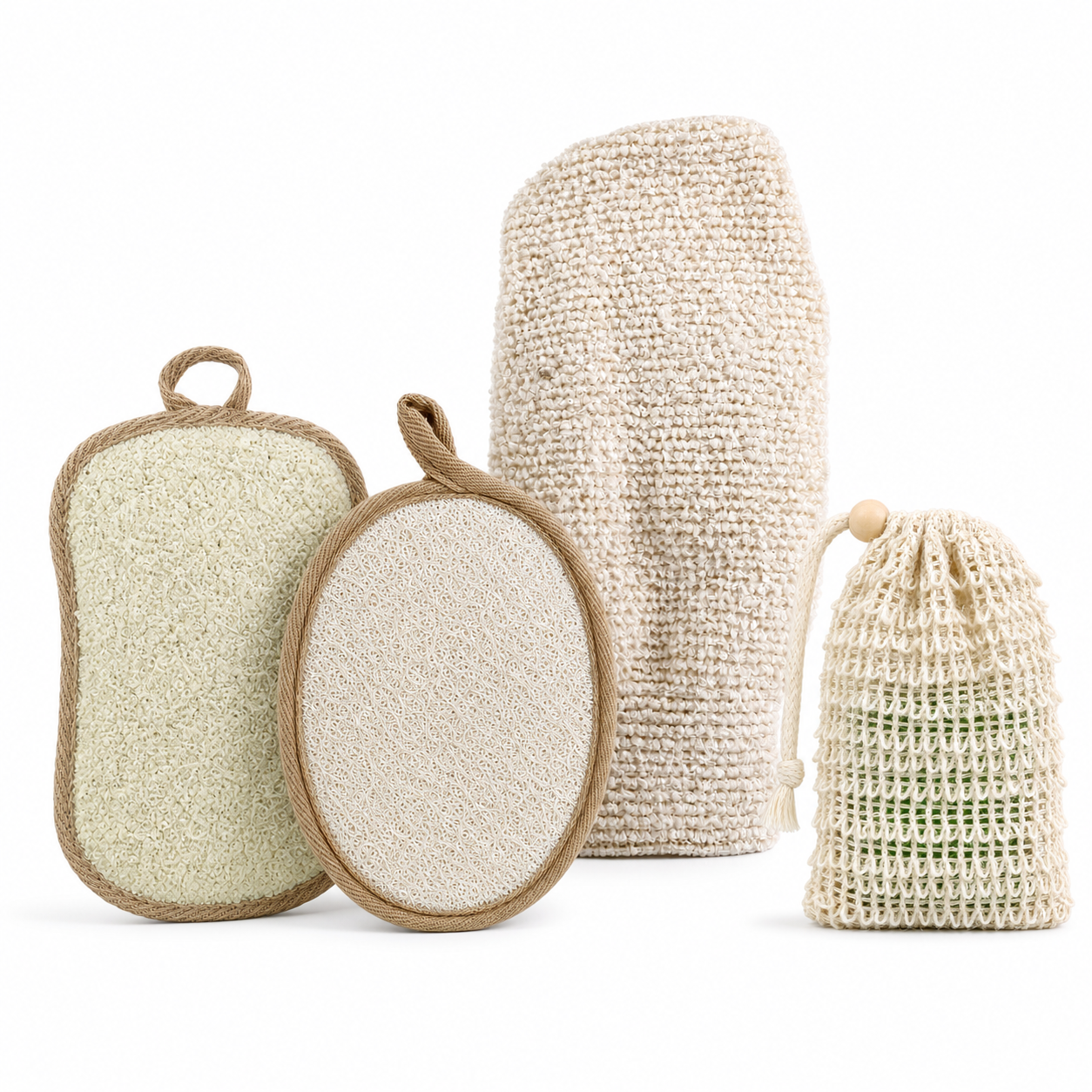 Natural Loofah Bathroom Kit